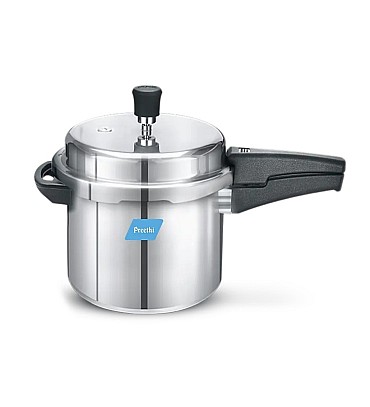 Preethi Pressure Cooker Outer Lid Induction Base Aluminium 5L